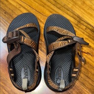Chaco Black and Brown Sandals with Contoured Footbed and Durable Sole